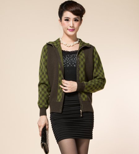 <em>恒源祥 女式羊毛</em>衫秋冬保暖毛衣中年女士<em>开衫</em>