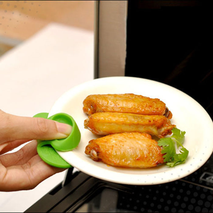 悦尔之居 厨房硅胶隔热手指套 烤箱微波炉手套