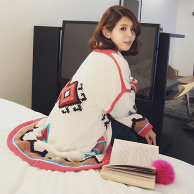 韩国代购babirolen品牌<em>针织衫</em>休闲 <em>粗线</em>毛衣外