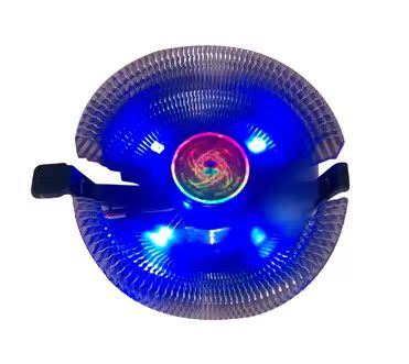 新宇超频 蓝凤凰CPU风扇LED 1155 i3I5I7风扇