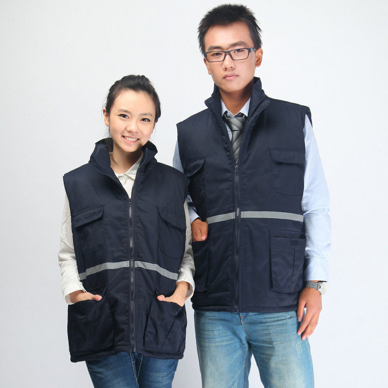 冬季<em>工作服</em>棉衣马甲 男女 <em>棉马甲</em> 保暖 防寒 工