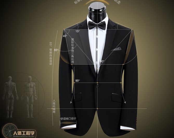 时尚男西装母版 韩版 修身 收腰 打版 推码 文件