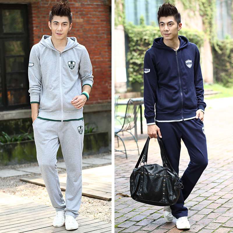 <em>男生</em>整套<em>运动服</em>青年<em>开衫</em>一套秋装青年薄外套连