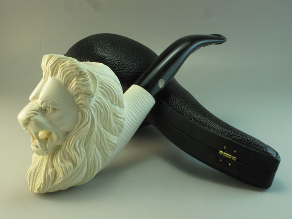 Altinay 顶级土耳其天然原块海泡石烟斗 狮子 大号|一淘网优惠购|购就省钱