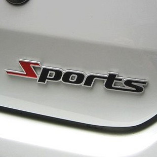 汽车金属改装车标 运动sports英文字母标 起亚