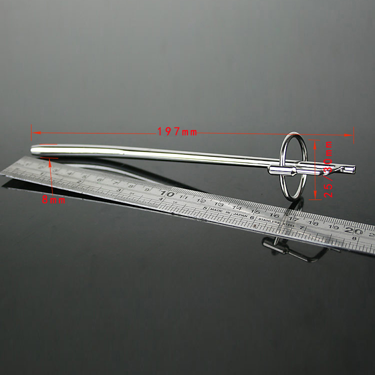 弯曲款不锈钢导尿加强版管马眼棒尿道刺激自慰