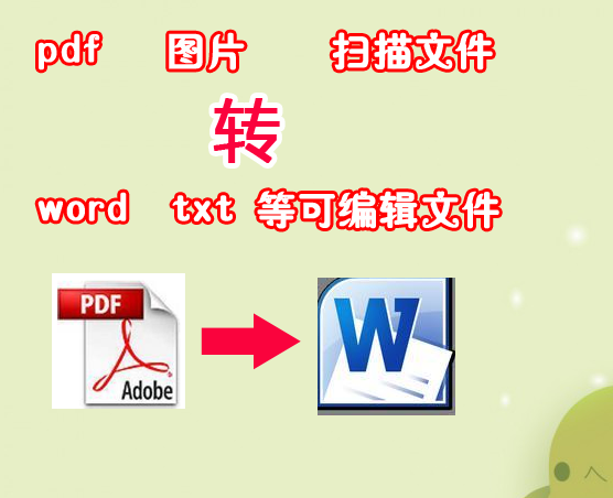 图\/文 pdf jpg图片 照片 扫描文件, 转换 word txt