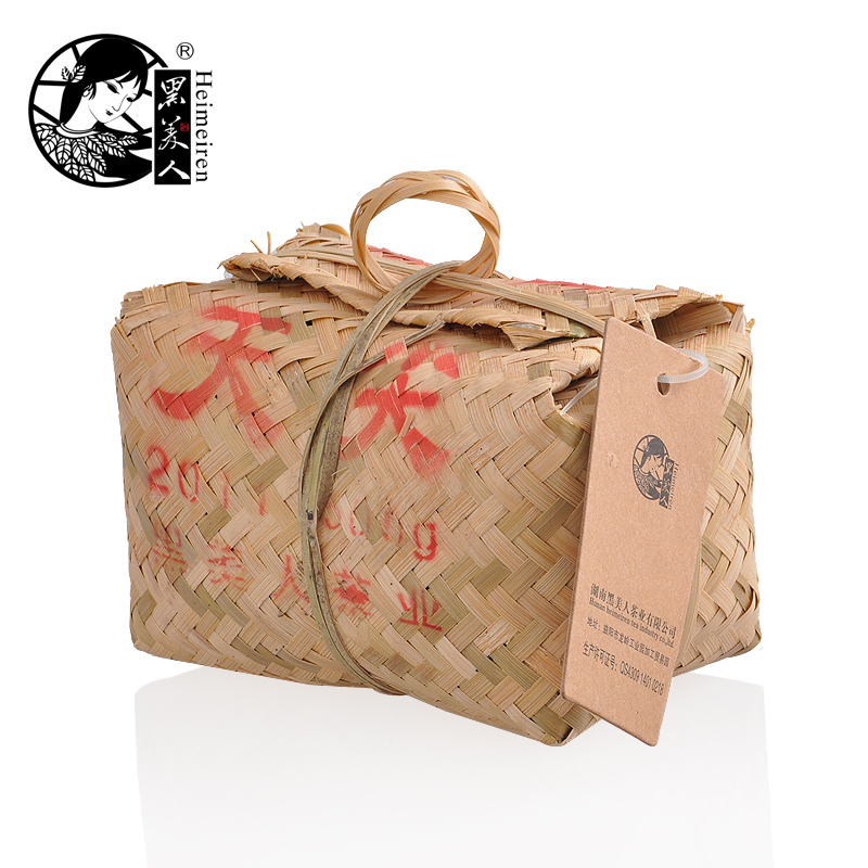 湖南安化黑茶 2012黑美人天尖茶 一级有机篓装