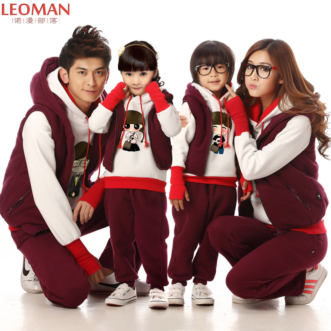 男款<em>亲子装</em>三件套装<em>外套</em>男韩版男士<em>卫衣</em>情侣装
