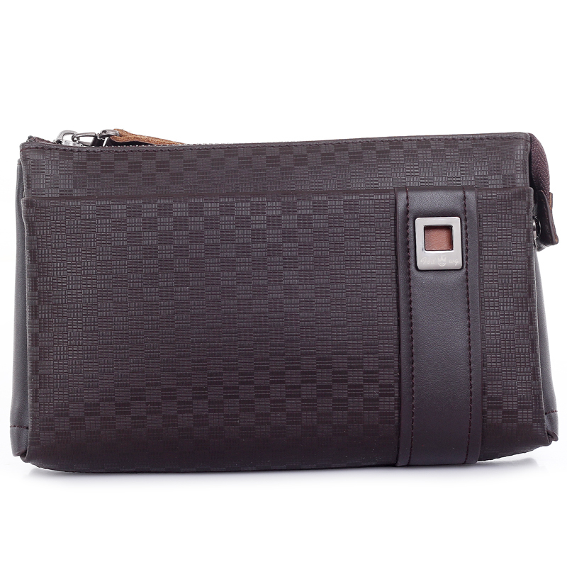 名牌男士手包真皮手拿包压花牛皮休闲夹包韩版