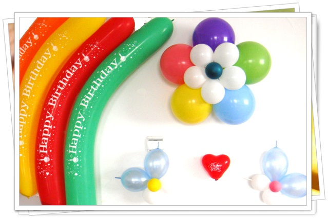 周岁生日墙面布置660魔术气球\/印刷英文生日快