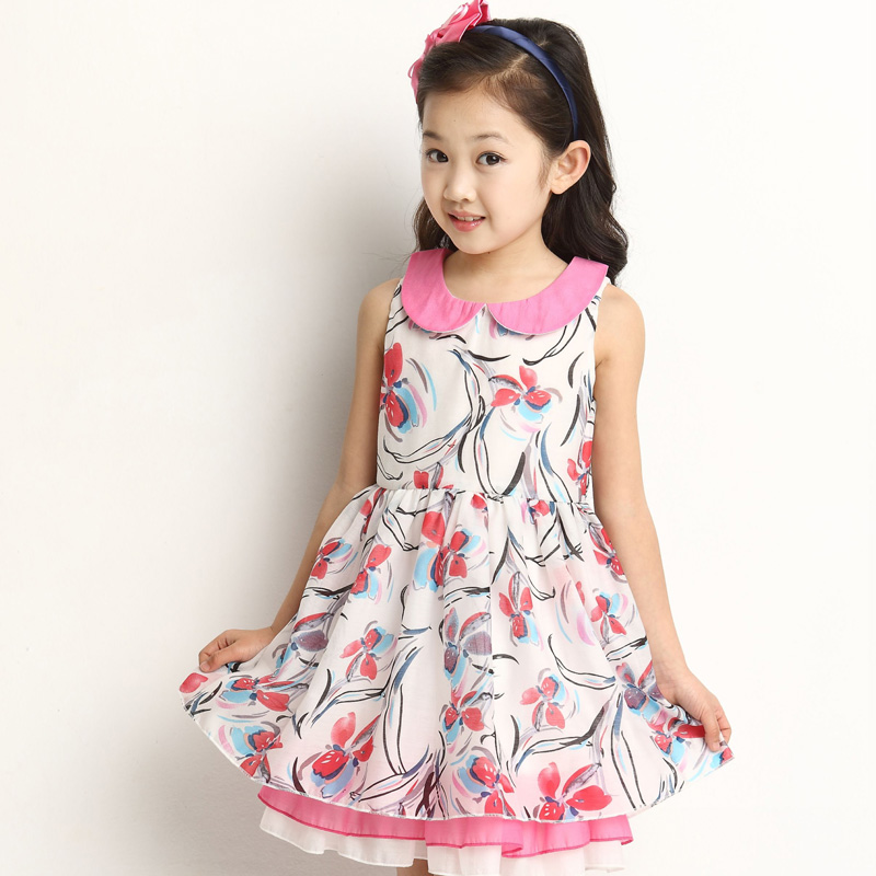 0岁女童连衣裙2014学巴拉巴拉12岁女孩衣服1