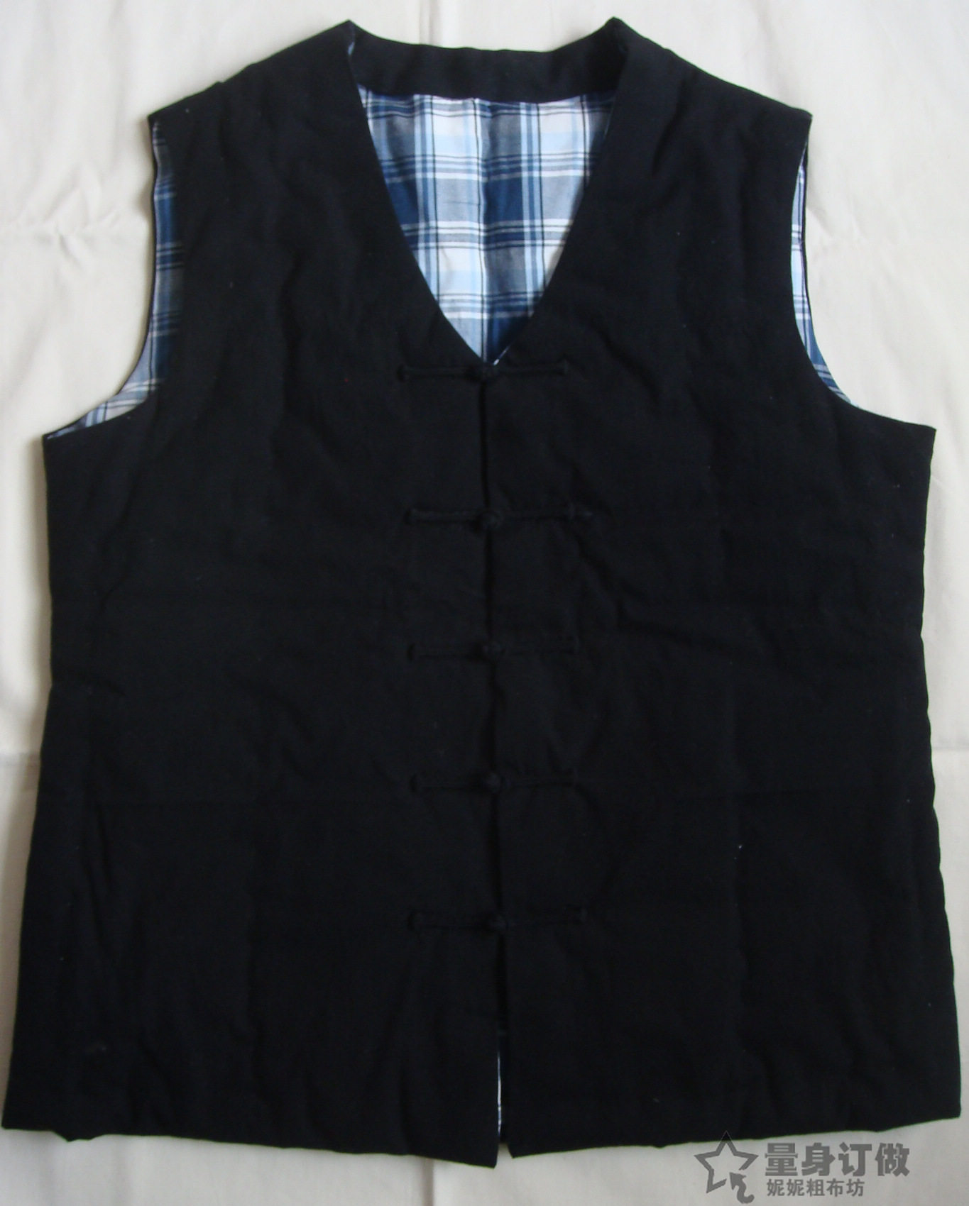 老粗布坎肩 手工缝制棉花内胆<em>男士</em>坎肩 背心 马