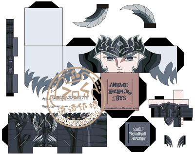 斗士 3d纸模型diy手工拼装动漫人物 摆件手办玩