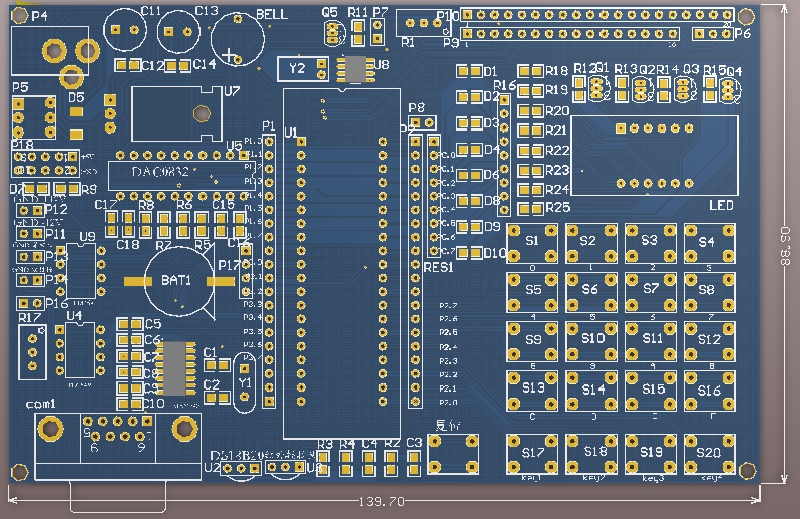 51开发板 PCB文件 整版 可直接加工 打样 51 S