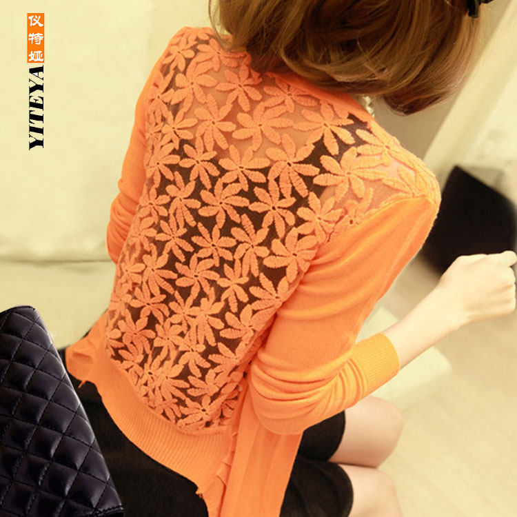 韩版正品春秋防晒衣小香风<em>开衫薄</em>外套短款长袖