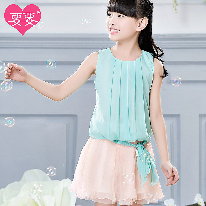 <em>女童</em>夏<em>套装</em>裙2014新款短袖两件套<em>套装</em> 短袖小