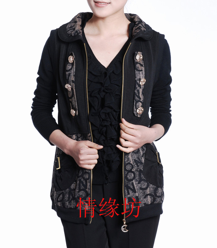 秋季新款<em>中年女士</em>正品<em>马甲</em>中老年休闲春秋大码