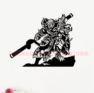 悟空贴纸游戏英雄联盟墙贴动漫卡通玻璃贴纸网