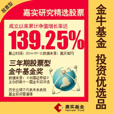 嘉实研究精选股票基金 070013 金牛基金 股票