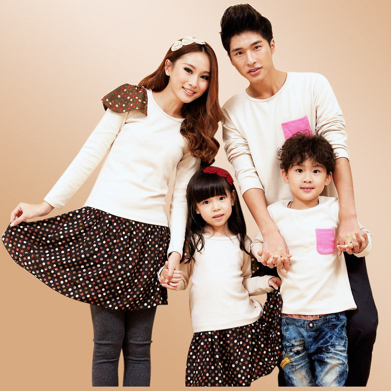 <em>亲子装</em>秋装2014款<em>睡衣</em> 长袖 <em>纯棉</em> <em>亲子装</em> 秋天