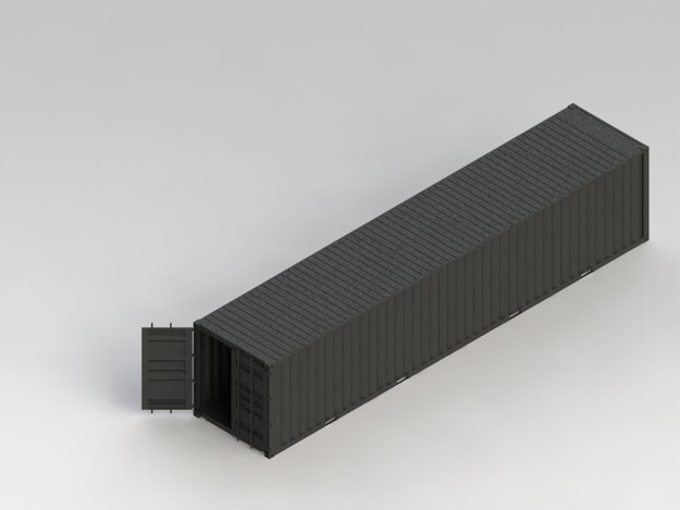 40英尺集装箱3D机械设计图纸零件模型制作3D