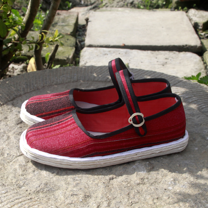 正品老北京布鞋 千层底布鞋 一字扣带\/方口搭扣