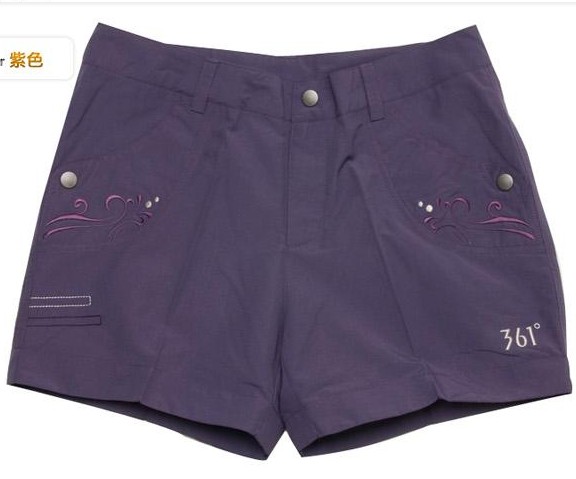 夏日出汗季361度正品棉涤<em>五分</em>运动<em>短裤女</em>白色