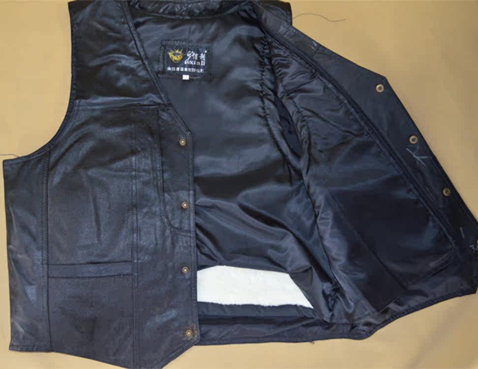 <em>男士</em>真皮<em>绵羊皮</em>保暖<em>马甲</em>活里活面羊毛里皮<em>马夹</em>