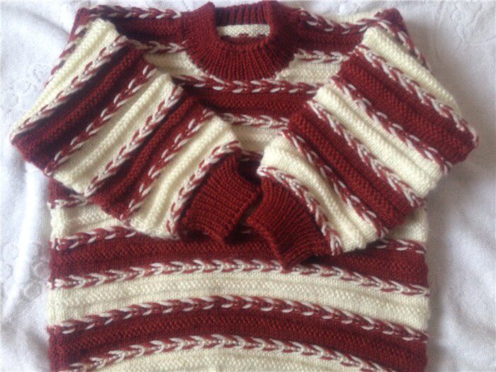 工编织儿童毛线衣条纹男童女童毛衣蝙蝠<em>线衣</em>毛