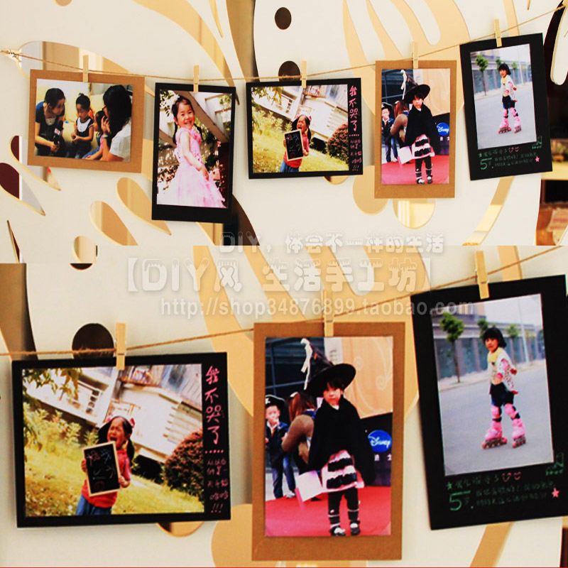 缘本有你 照片墙 麻绳照片墙 背景墙 个性DIY设
