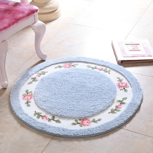 多美 圆形电脑椅地垫书房脚垫防滑 客厅卧室飘