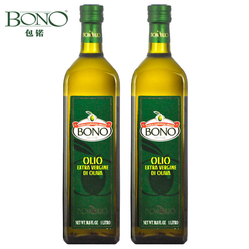 包锘特级初榨橄榄油1L*2组合装意大利BONO原