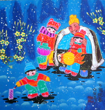 雪迎春出国外事外宾外交礼品赠送礼物德国人老