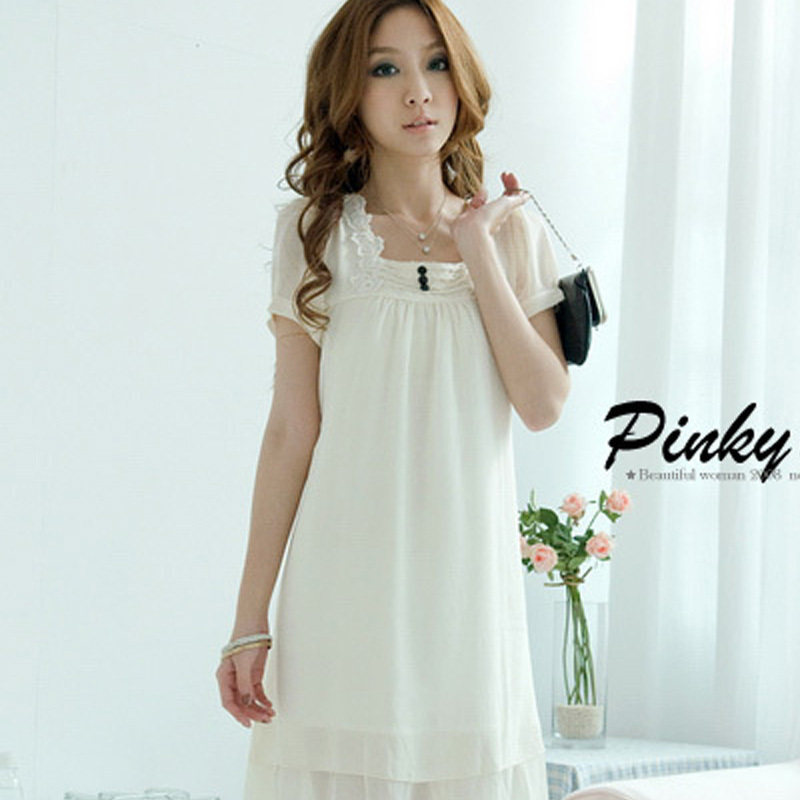 雪纺连衣裙<em>夏季时尚</em>韩版甜美<em>少女装夏天</em>夏装新