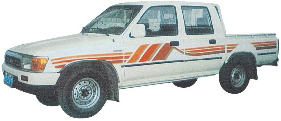 丰田皮卡的士头HILUX\/YN85-93款全车彩贴彩条