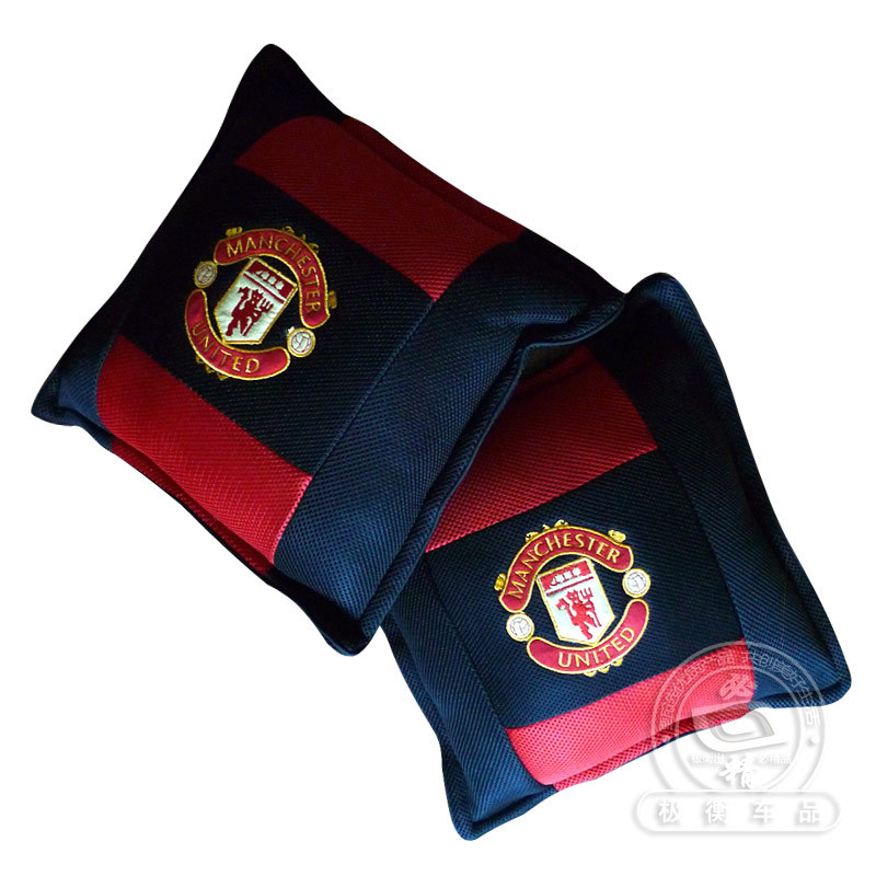 奔骏 曼联绣花汽车抱枕 车用球队队服抱枕 球队