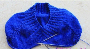 601 教你从上往下织<em>毛衣</em>V字领(鸡心领)<em>编织</em>教