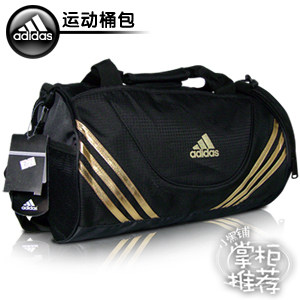 〓小黑铺〓adidas阿迪达斯经典三杠系列手提斜挎两用运动旅行桶包-