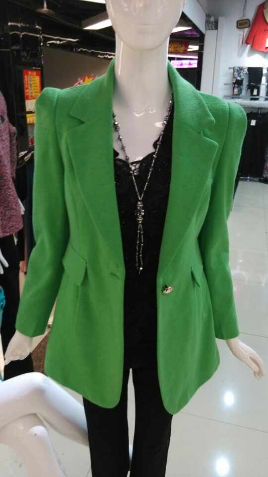 特价清仓包邮衣如翠羽纯色一粒扣外套职业女大