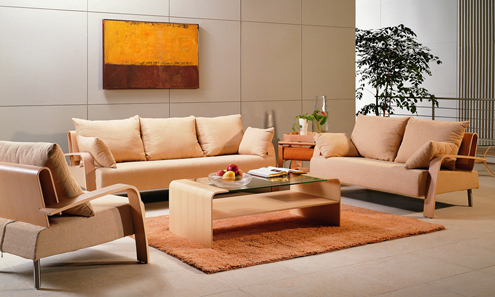 曲美北欧阳光三人沙发实木白栓木原价4000现