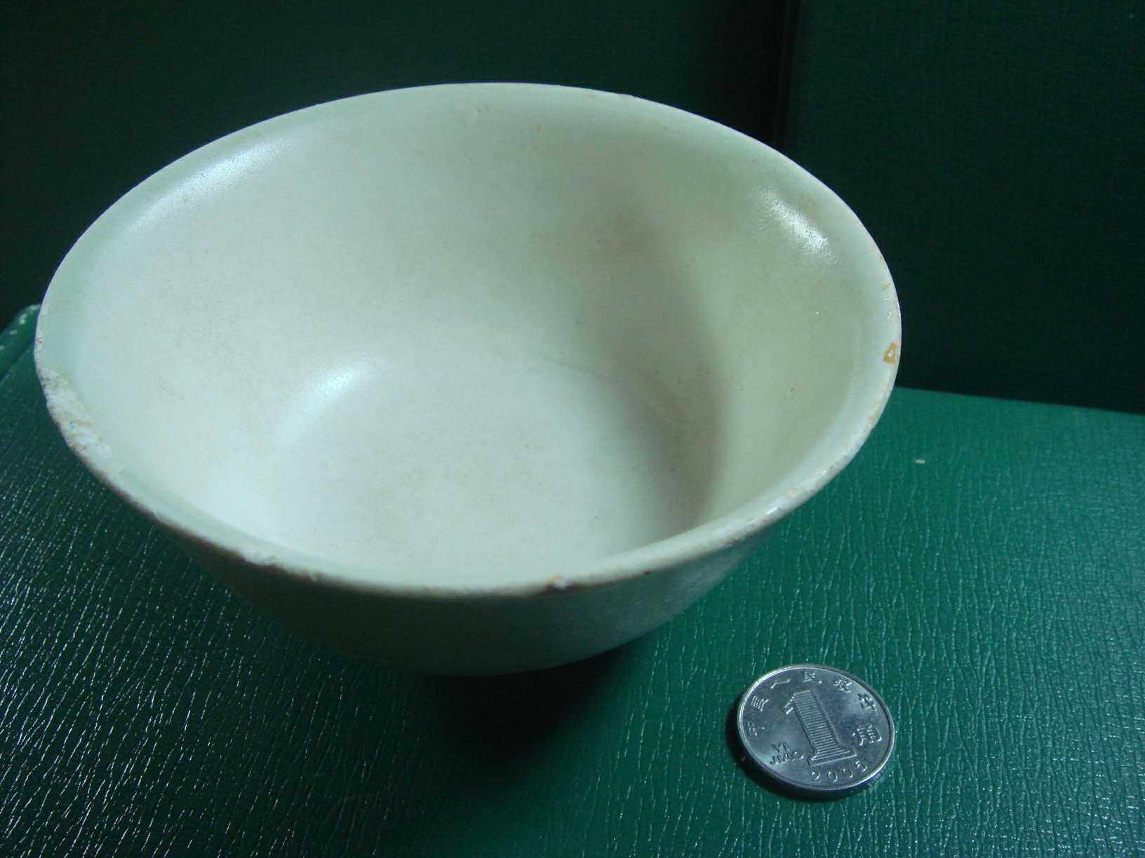 海南特产 明代沉船瓷器 海捞瓷碗 青豆釉面 收藏