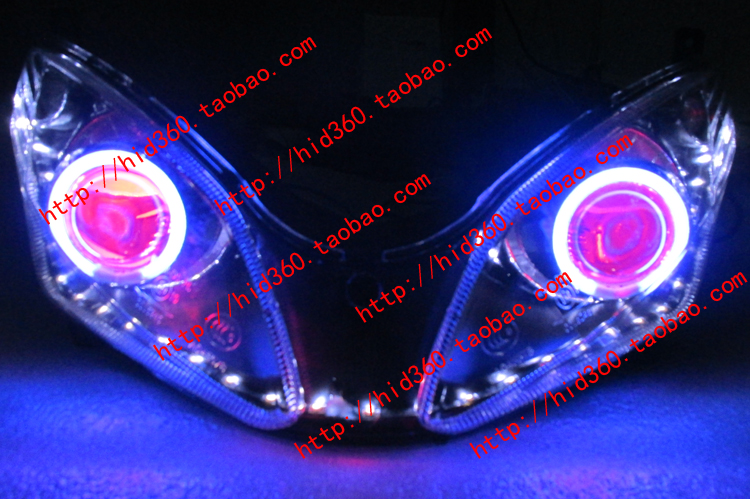 力帆迅龙地平线跑车摩托车大灯氙气灯双光透镜