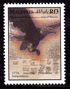 马尔代夫邮票~美国独立宣言、最重要的立国文