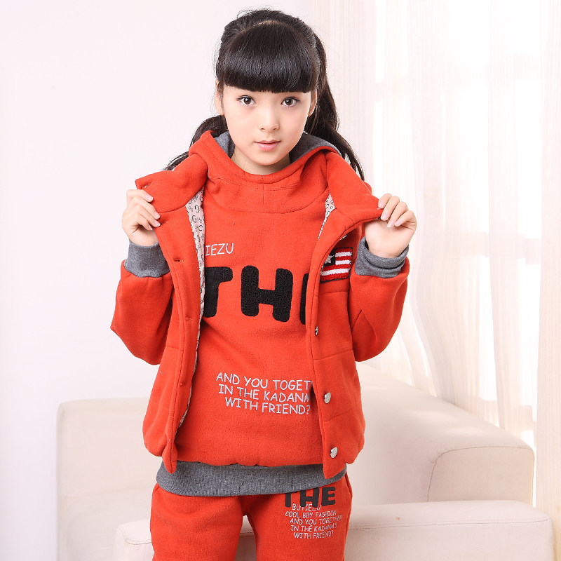 童装 大<em>女童卫衣3件套</em>冬季新款 10-12-15-16岁