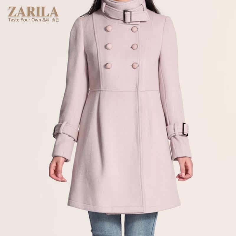 ZARILA<em>佐林</em>正品<em>女装</em> 修身立领羊毛呢大衣 通勤