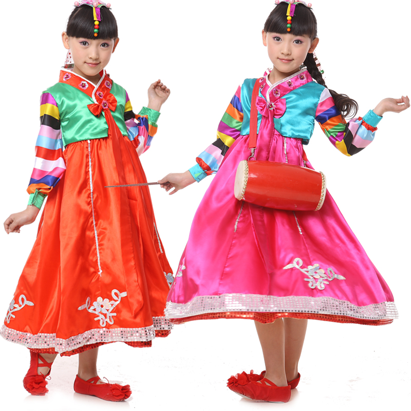 儿童演出舞蹈摄影表演服装少数民族韩国朝鲜族