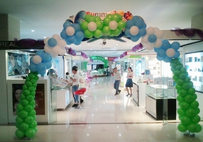 温州气球布置,气球拱门,满月宴小孩生日会场气