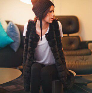 2013仿皮草韩国代购毛毛<em>外套中长款</em>韩版<em>马甲</em>