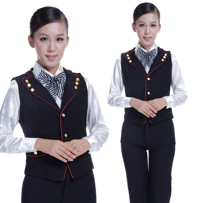 MJ030 酒吧西餐厅服务员<em>马甲</em> 男 酒店工作服 K